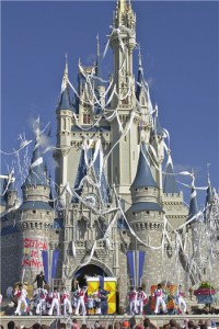 Cinderellas Castle toilet-papered by Stitch-2004