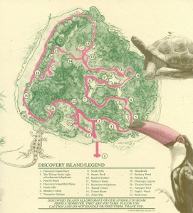 Map of Discovery Island at Walt Disney World