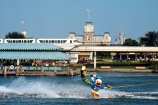 Goofy and Donald water skiing at Walt Disney World